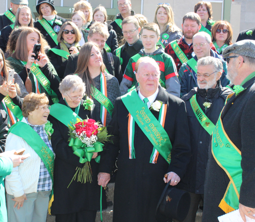 Grand Marshall  Bill Homan blew the whistle to begin the Parade